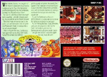 Battletoads in Battlemaniacs (Europe) box cover back